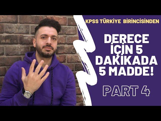 KPSS'de Derece Nasıl Yapılır? (Derece Tayfa!)