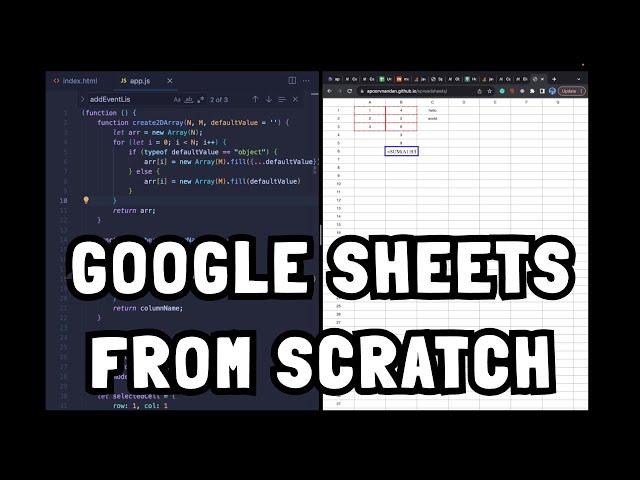 Making Google Sheets Clone With Javascript