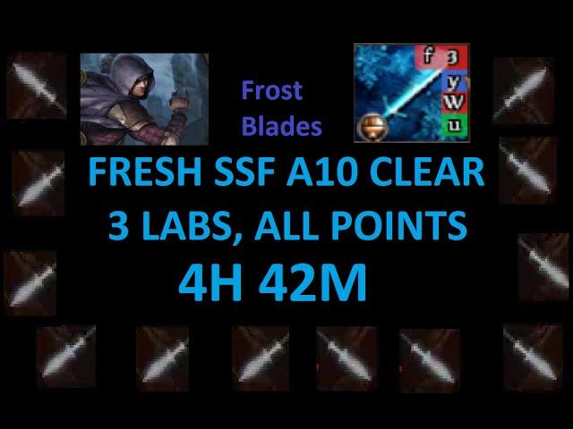 Fresh SSF A10 Frost Blades run, 4h 42m 3 labs all points (VOD upload)