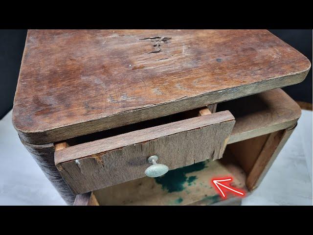 Ugly Nightstand Cabinet Transformed into a...Wine Minibar!? - Custom Restoration