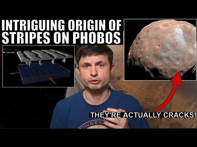 Strange Stripes on Phobos May Actually Be Cracks Formed by Mars