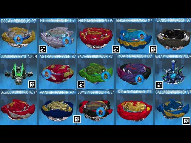 ALL QUADDRIVE QR CODES WAVES 1+4 BEYBLADE BURST APP ROAR BALKESH SALVAGE VALTRYEK VANISH FAFNIR