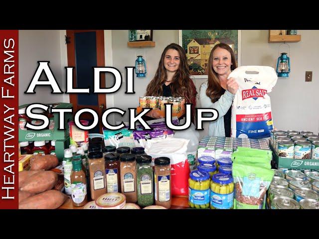 Aldi Stock Up | Stockpiling Food | Working Pantry Stock | Inflation | Prepping | Heartway Farms