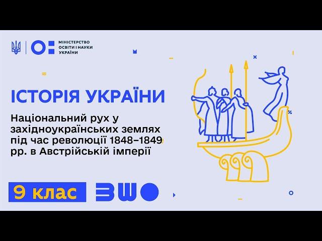 9 клас. Історія України. Національний рух у західноукраїнських землях під час революції 1848–1849 рр