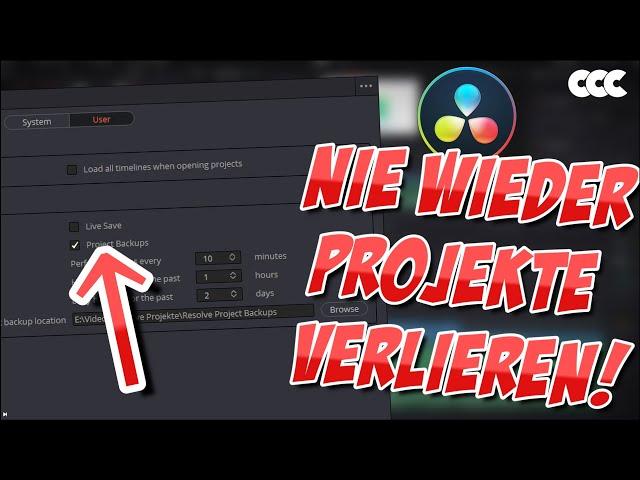 AUTO-SAVE in Davinci Resolve! - Automatisches Speichern I Tutorial Deutsch