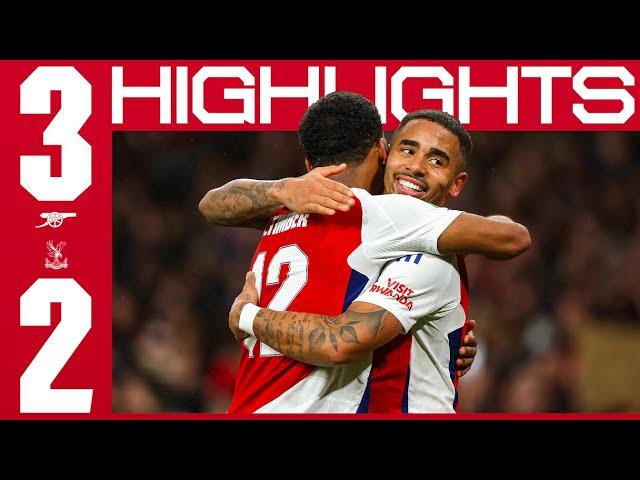 HIGHLIGHTS | Arsenal vs Crystal Palace (3-2) | Gabriel Jesus hat-trick puts us in semi-finals!