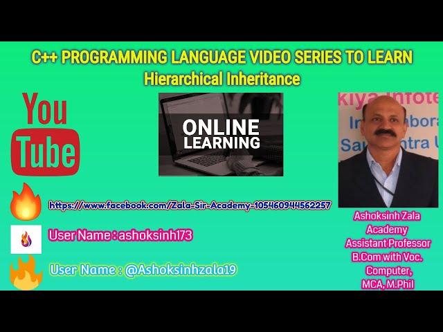 Hierarchical Inheritance in C++ Programming Language