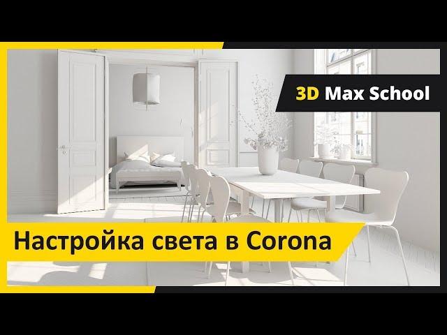 Настройка света в Corona Renderer.  Освещение в 3ds max.