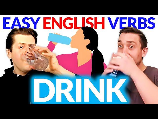 DRINK  Learn English Verbs | English Comprehensible Input Easy Beginner Lesson