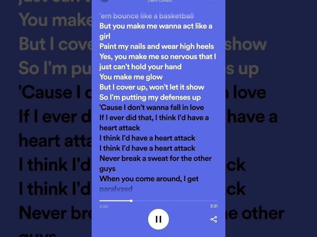 Heart Attack - Demi Lovato (Lyrics)