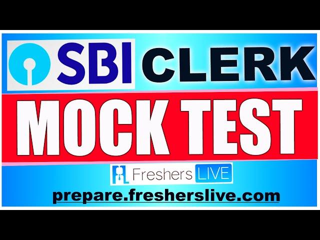 SBI Mock Test 2020 Bank PO Clerical - Try Free Mock Test - Fresherslive