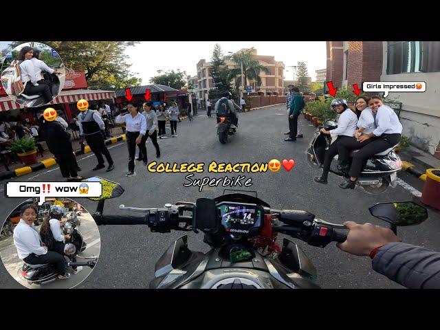 Taking My Kawasaki z900 to College  | Public reaction on Superbike