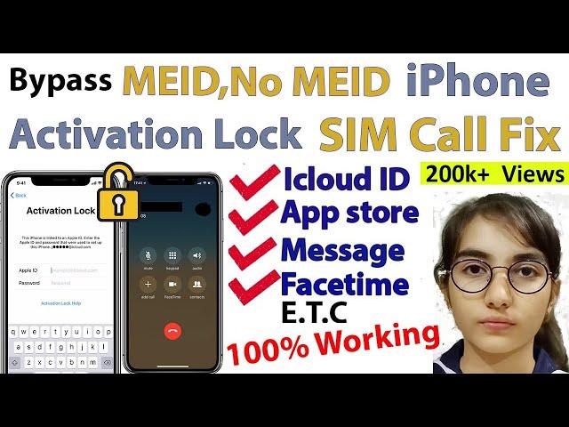 How to bypass MEID, No MEID iPhone Activation Lock SIM Call Fix in Full Free | 100% Working Method