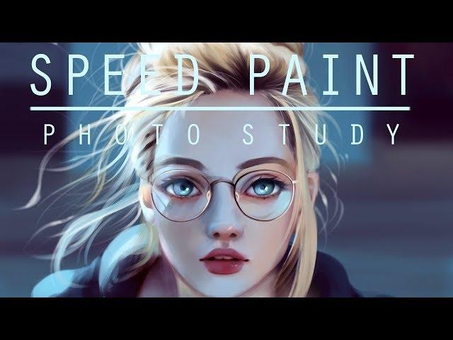 SPEED ART Портрет для Девушки  Paint tool sai