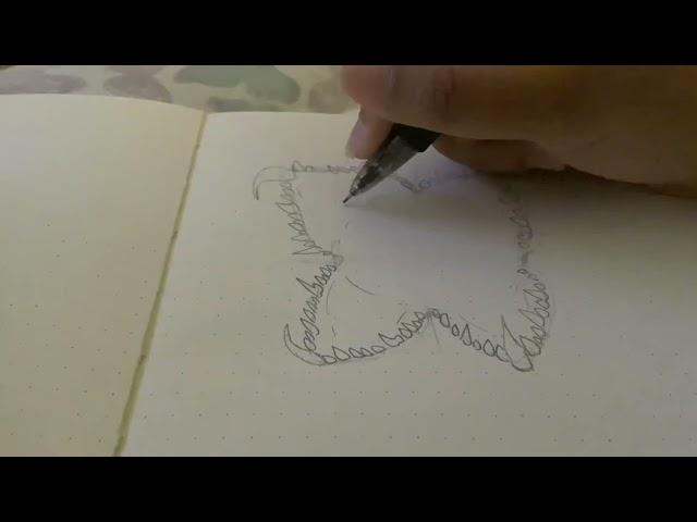 Timelapse of pestface on paper