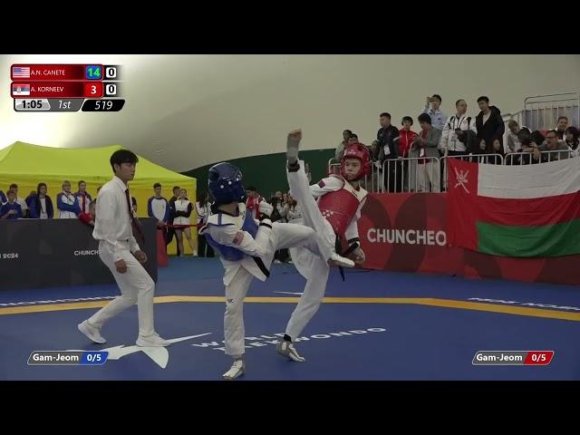 519 Round of 32 Men  51kg USA A N  CANETE SRB A  KORNEEV