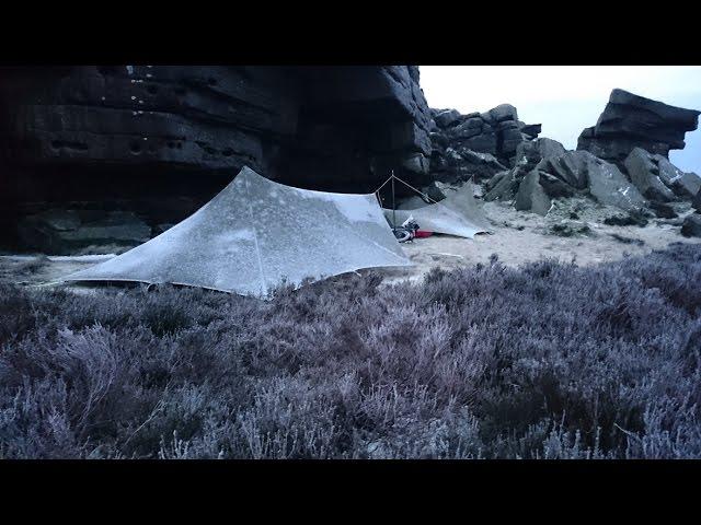 Wild Camp with Trailstar and Bear Paw Pyranet. Peak District