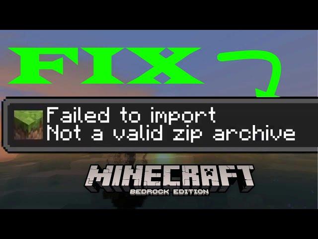 FIX: Invalid Zip Archive Minecraft Texture Pack (Tutorial) 1.20
