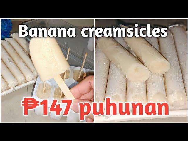 Banana creamsicles recipe for business/Fruity popsicle sticks!/Maila Gabia