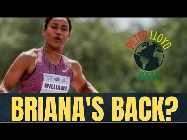 BRIANA WILLIAMS JAMAICA OLYMPIC GOLD MEDALIST WINS HER 100M SEASON OPENER. SO BRIANA'S BACK?