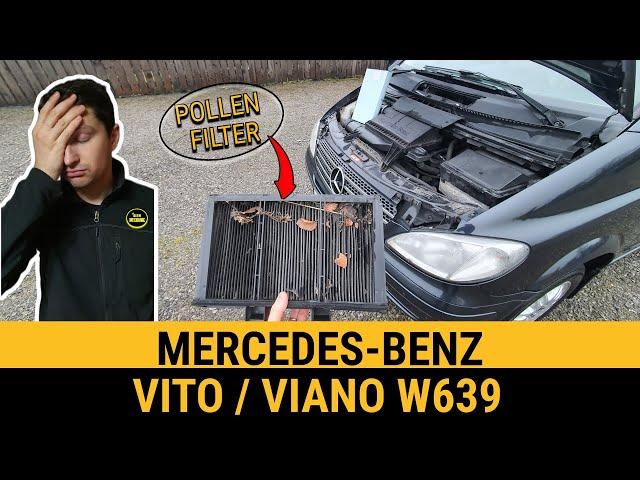 How to Replace Pollen Filter on Mercedes Benz Vito & Viano W639 | Cabin Filter Location Guide