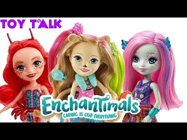 ENCHANTIMALS DOLLS WAVE 2/SERIES 2 - SANDELLA SEAHORSE, CRABIGAIL & RAELIN RACCOON | TOY TALK