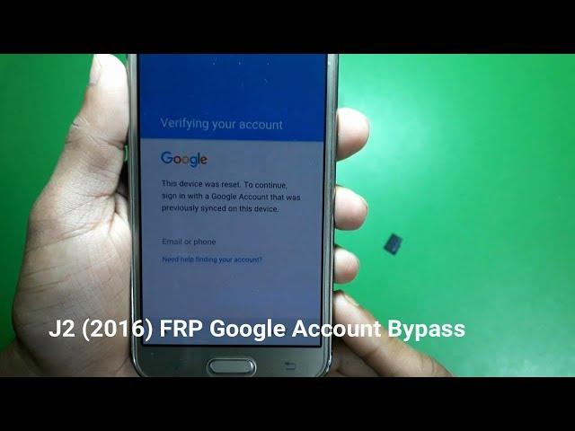 J2 2016 Google Account Remove