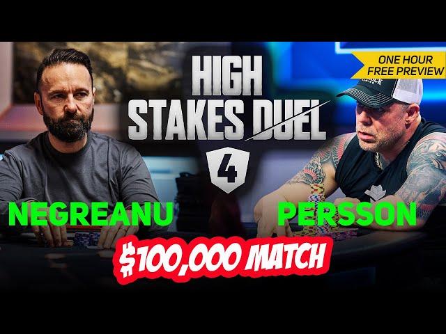 High Stakes Duel 4 | Daniel Negreanu vs Eric Persson | $100,000 Round 1 Match