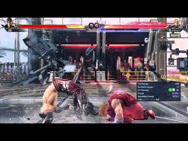 Tekken 8 Paul 173 damage combo