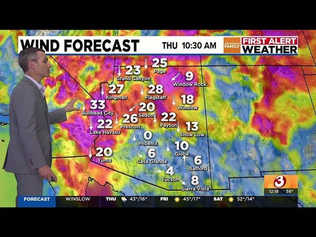 Windy afternoon possible in parts of Arizona