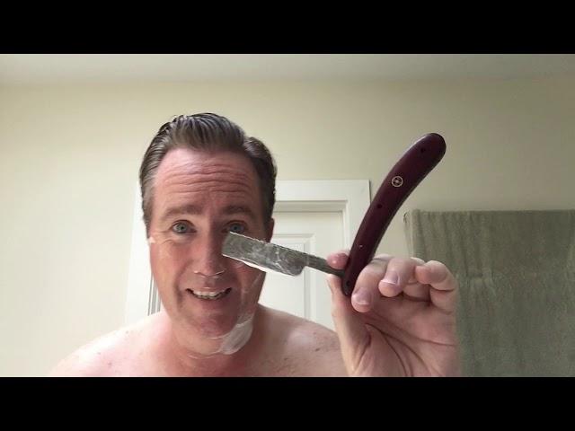 Shaving with the 'Throat Cutter' Straight Razor - Forseti Steel