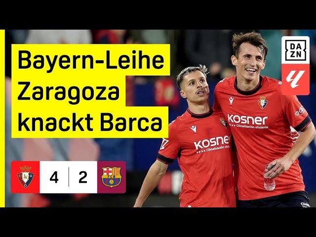 Zaragoza und Budimir glänzen beim Sechs-Tore-Festival: Osasuna - FC Barcelona | LaLiga | DAZN