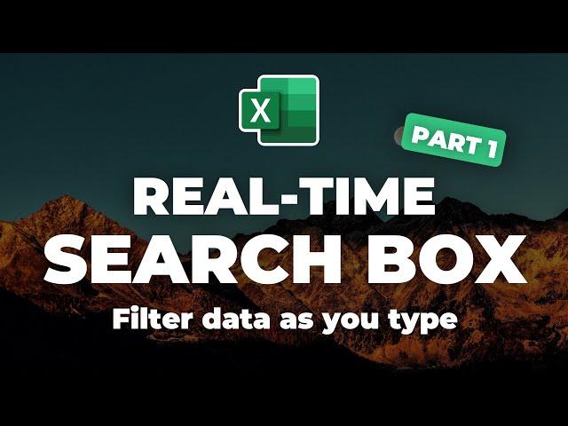 Real-Time Data Search Box in Excel with FILTER function [Part 1]