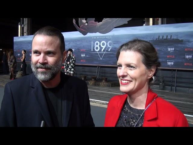 DARK Masterterminds Baran bo Odar and Jantje Friese at the European Premier of 1899 in Berlin