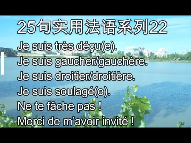 快速提高口语的25句实用法语系列 22，法语学习，实用法语，法语教学