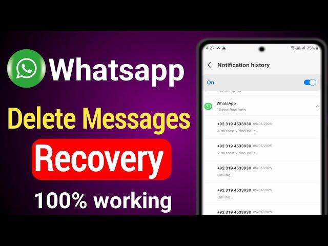 How to Recover Old Whatsapp Deleted Messages | Restore Whatsapp Chat without Backup (2025)