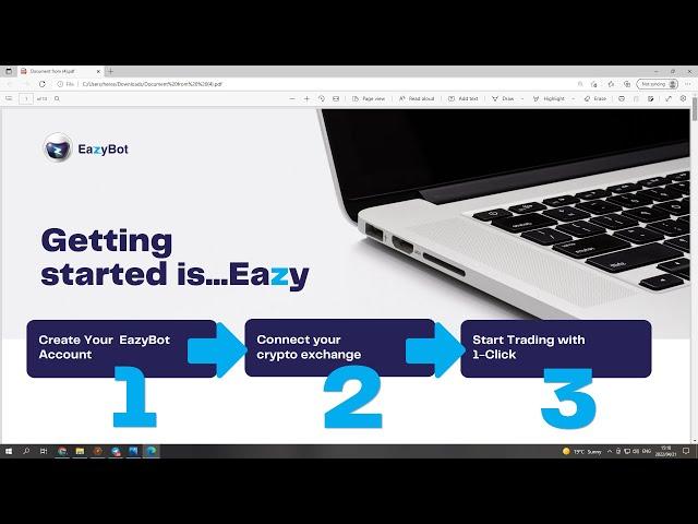 EazyBot Getting Started Steps PDF File