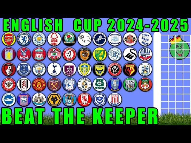 English Football Cup 2024/25 - Beat The Keeper Marble Race / Marble Race King