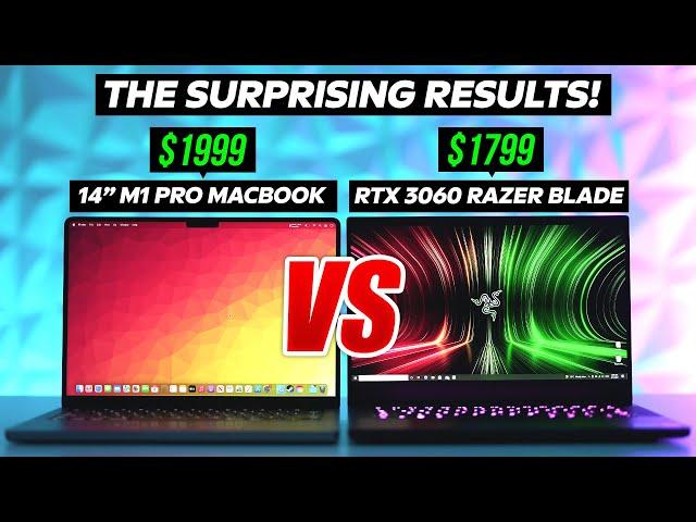 14" M1 Pro MacBook vs RTX 3060 Razer Blade 14!