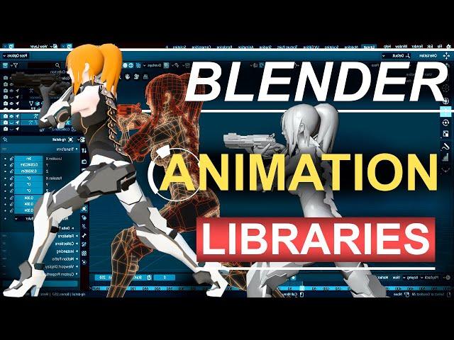 Blender 2.83 : Multiple Animation Libraries (In 30 Seconds!!!)