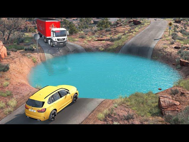 Cars vs Giant Crater | Giant Pit - BeamNG Drive -  ULTIMATE Edition Compilation 2