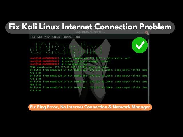 How to Fix Kali Linux Internet Connection Problem