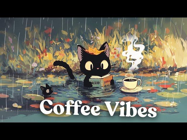 Coffee Vibes Jazzy HipHop ️ Lo-fi Rain | Study Music | Chillout