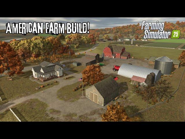 Building an American Farm! (Timelapse) - Farming simulator 25!