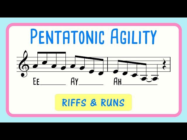 Pentatonic Riffs and Runs Vocal Warm Up | Vocal Agility Ee Ay Ah