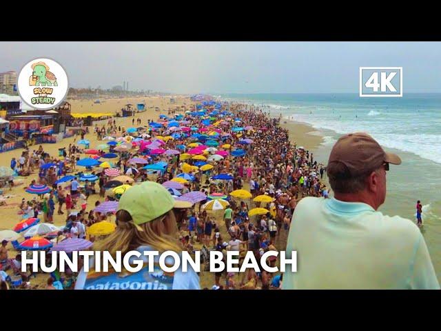 [4K] ‍️ Summertime | Huntington Beach California | Walking Tour