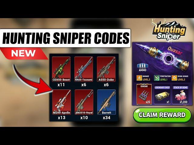 NEW HUNTING SNIPER CODES 2025  HUNTING SNIPER REDEEM CODES