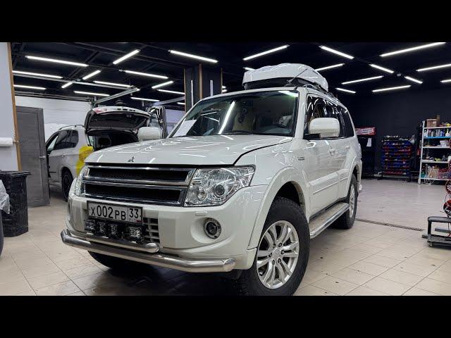 Мицубиси Паджеро с музыкой от Автостиль . Mitsubishi Pajero - замена динамиков + сабвуфер в багажник