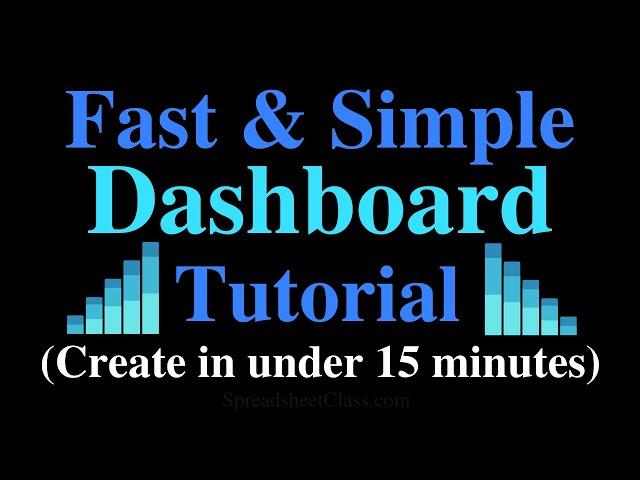 Fast & simple dashboard tutorial for Google Sheets (Build in under 15 minutes)