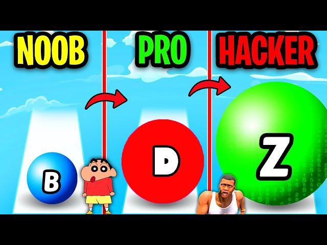 NOOB vs PRO vs HACKER in A-Z RUN with SHINCHAN and CHOP